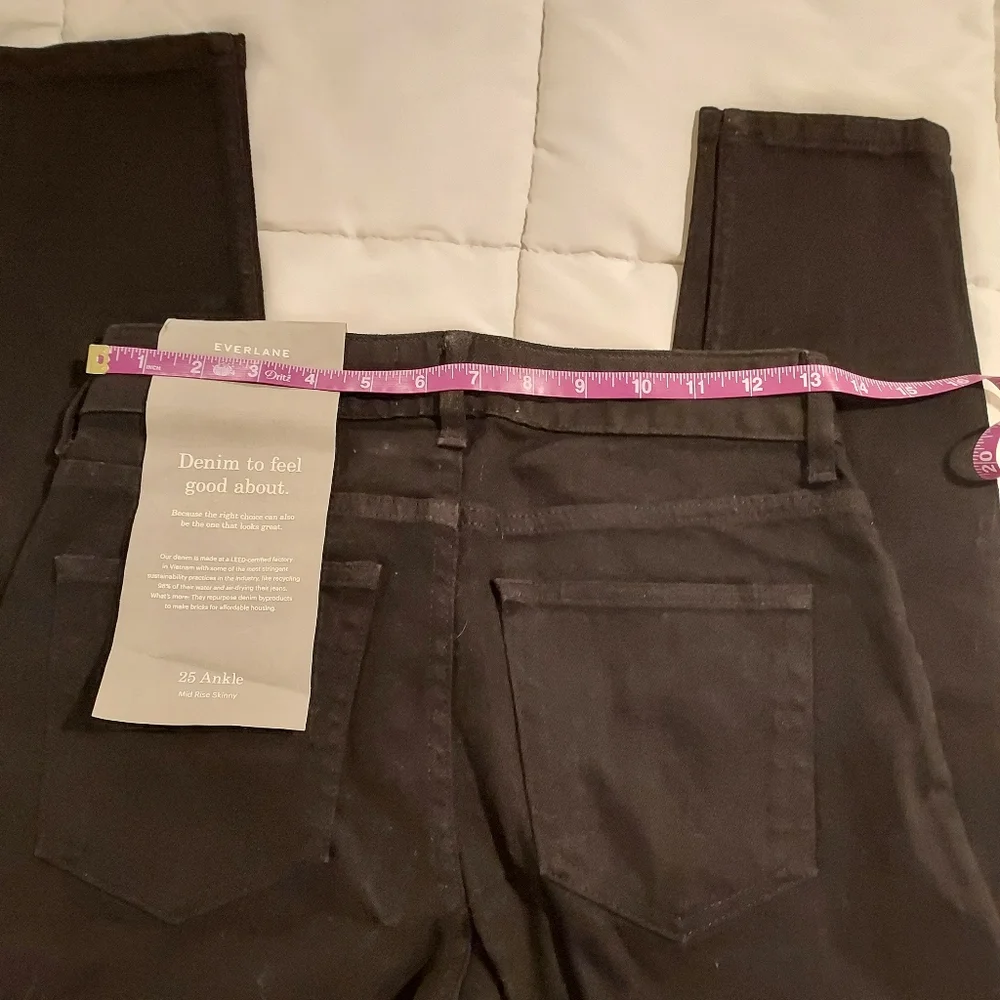 NWT Everlane midrise ankle jean, black, 25 - Picture 6 of 8
